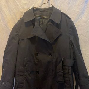 Men’s trench coat, smoke free owner. Used once but still in mint condition.